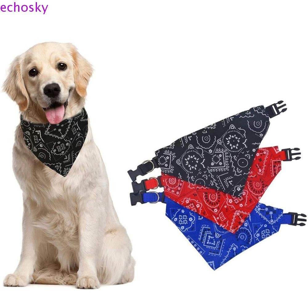 Echosky แมวผ้าพันคอ Bright สีสบายสุนัข Neckerchief สําหรับขนาดเล็ก,กลาง,สุนัขขนาดใหญ่เดินสุนัขอุปกรณ์ปลอกคออุปกรณ์สัตว์เลี้ยง