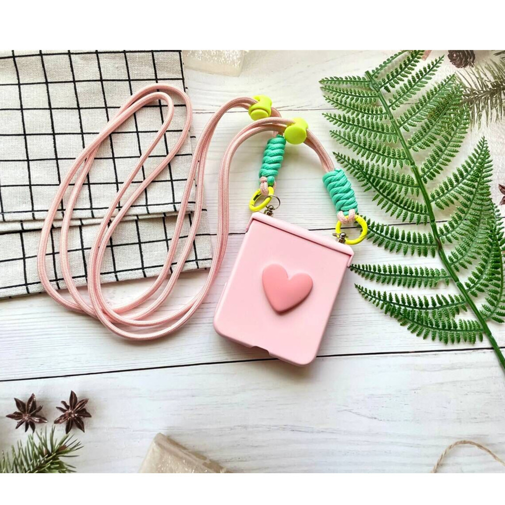 Luken บานพับหัวใจน่ารัก PC สําหรับ Samsung Galaxy Z Flip6 กรณี Z Flip4 Flip3 Moto Razr40ultra OPPO ค