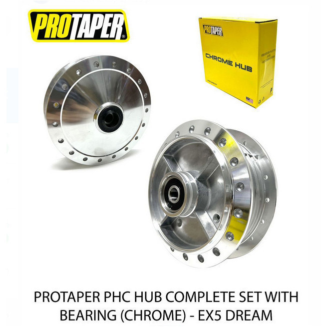 PHC CHROME HUB COMPLETE SET พร้อมแบริ่ง EX5 DREAM / WAVE100 PROTAPER RACING
