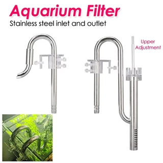 LUXELUNGE Inflow Outflow Pipe, Non-rust 12/16 มม.ลบหลอดฟิล์มน้ํามัน,หมุนได้ 360 องศาที่ถอดออกได้ขยายได้ถังปลา Inlet และ Outlet Filter Aquarium