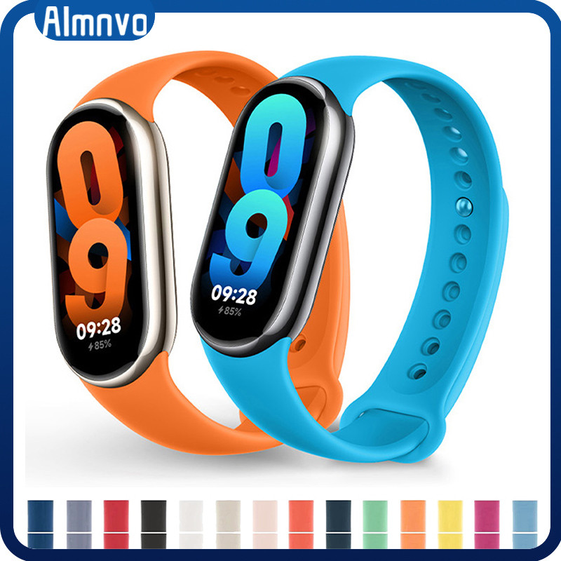 สายซิลิโคนกีฬา สำหรับ Mi Band 10 9 8 สายรัดข้อมือทดแทนเดิม สำหรับ Smartwatch Xiaomi Mi Band 10/9/8 N