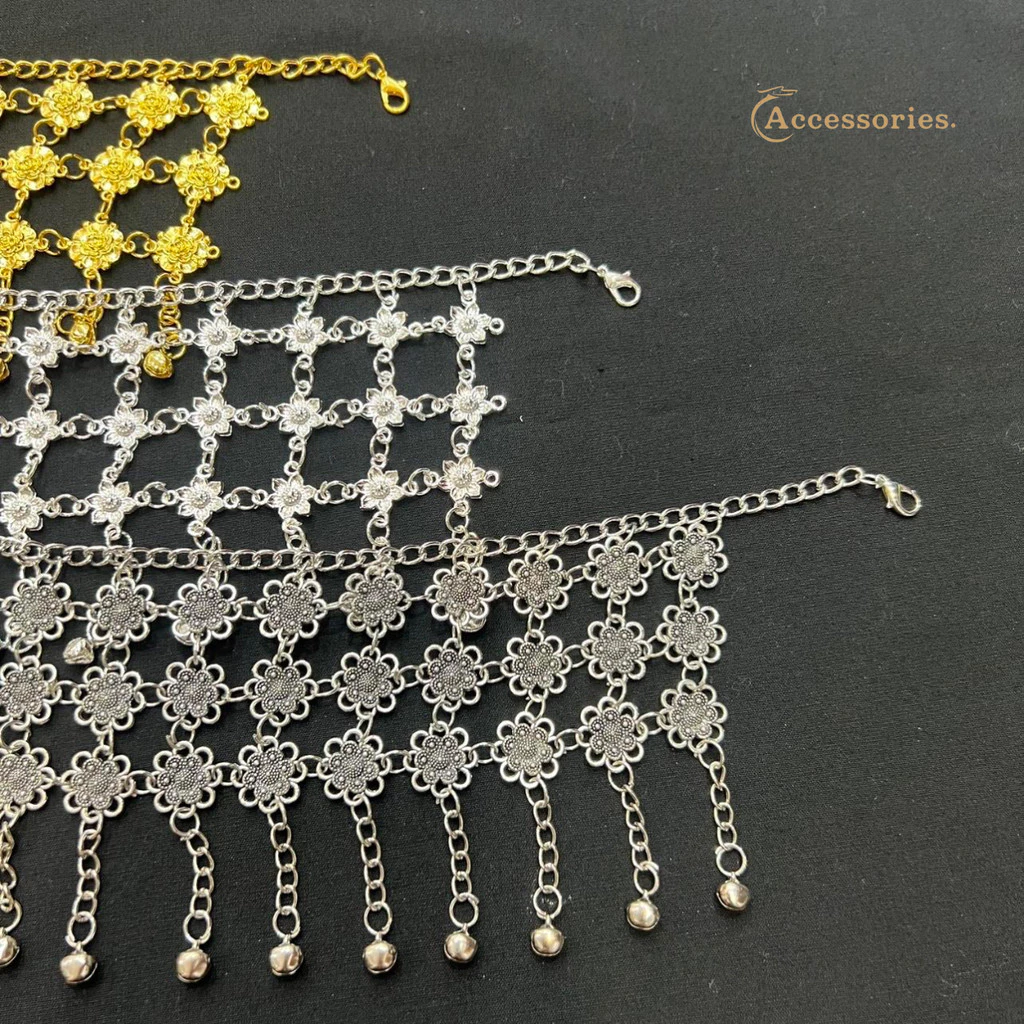 Accessories เข็มขัดตุ้งติ้ง สอง_สามชั้น สวยๆ สีรมดำ ทอง เงิน เครื่องประดับชุดไทย พร้อมส่ง