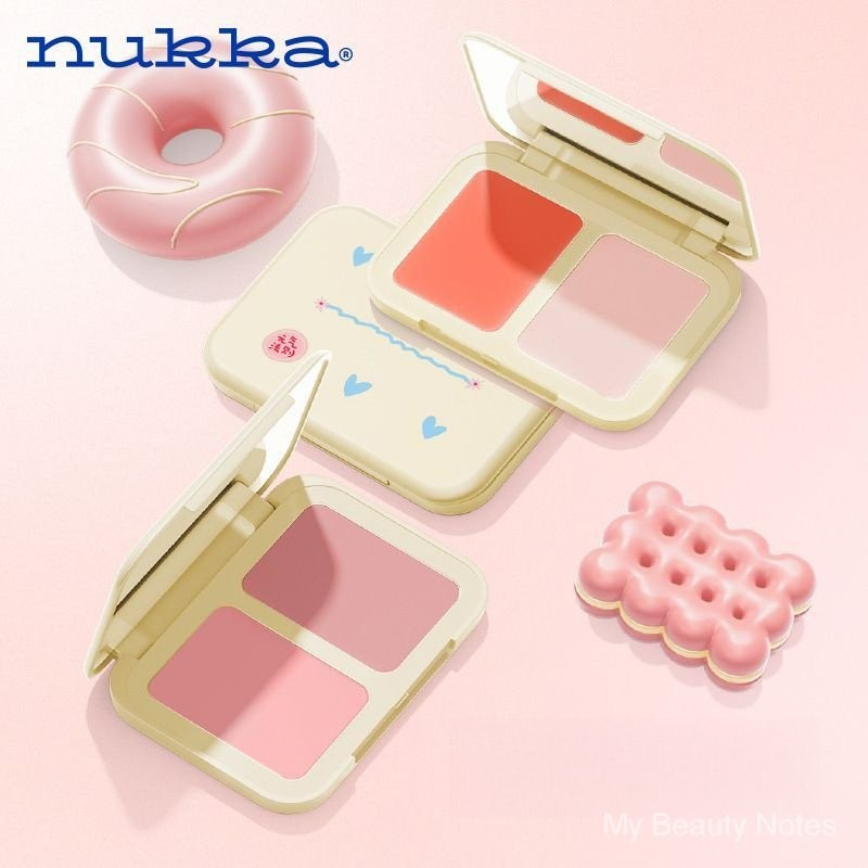 NUKKA Vigorous Rule Double-Piece Blusher Plate Transparent Tender Cute Good Qi Pigment Nude Makeup Natural Matte Multi-Color ER1H