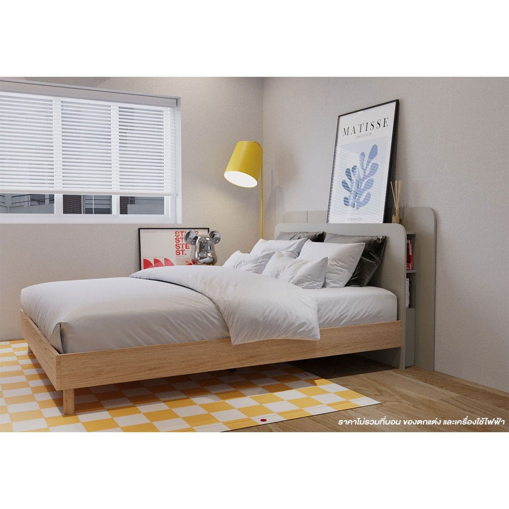 SB Design Square เตียง 5 ฟุต รุ่น Brooker สีไม้อ่อน (180x208x100 ซม.) แบรนด์ KONCEPT FURNITURE