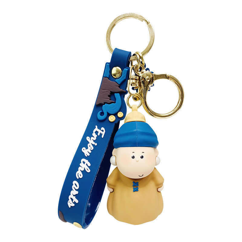 สร้างสรรค์เดือนครึ่งศิลปินพวงกุญแจ/การ์ตูนแวนโก๊ะตุ๊กตาตุ๊กตาจี้ของขวัญขนาดเล็ก - รูปที่ 2