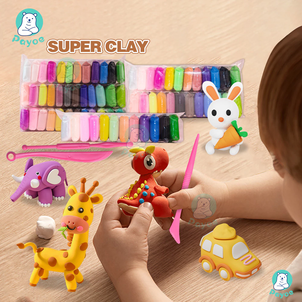 PAYOE diy ดินน้ำมัน ดินเบา ดินเบา 12/24/36 สี ดินเบาเกาหลี ของเล่นเด็ก แฮนด์เมด ปลอดสารพิษ ดินน้ํามันสําหรับเด็ก thumbnail 3