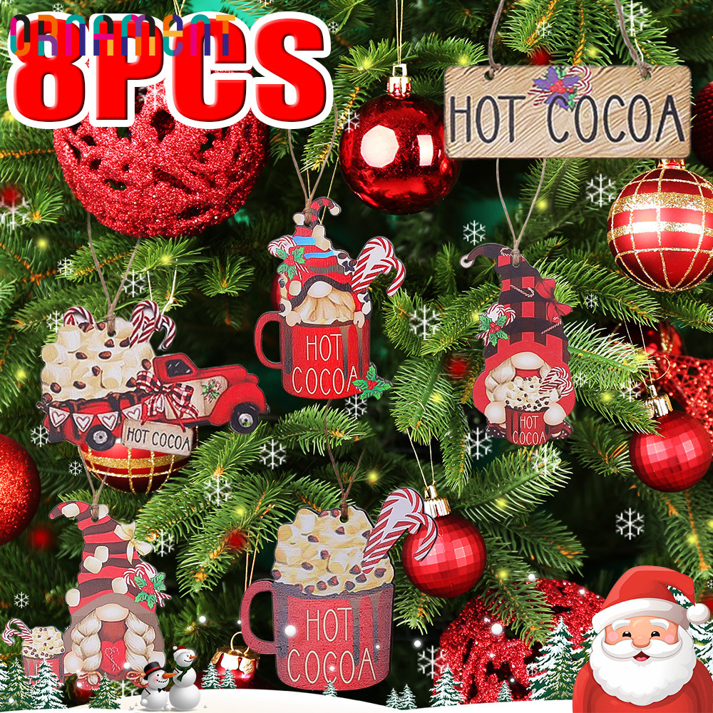 8/12 ชิ้น Santa Dwarf Baubles แท็ก - ชุดไม้คริสต์มาส Gnome - ตกแต่งต้นคริสต์มาสแขวน - เครื่องประดับบ้าน Merry Christmas - ผลิตภัณฑ์ตกแต่งปาร์ตี้เทศกาล