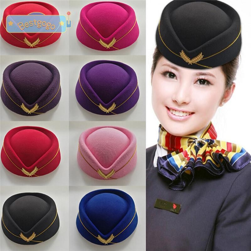 Bestgogo คอสเพลย์ Airline แอร์โฮสเตสหมวกขนสัตว์เครื่องแบบเครื่องบินแฟนผู้หญิง Stage Perform ใหม่