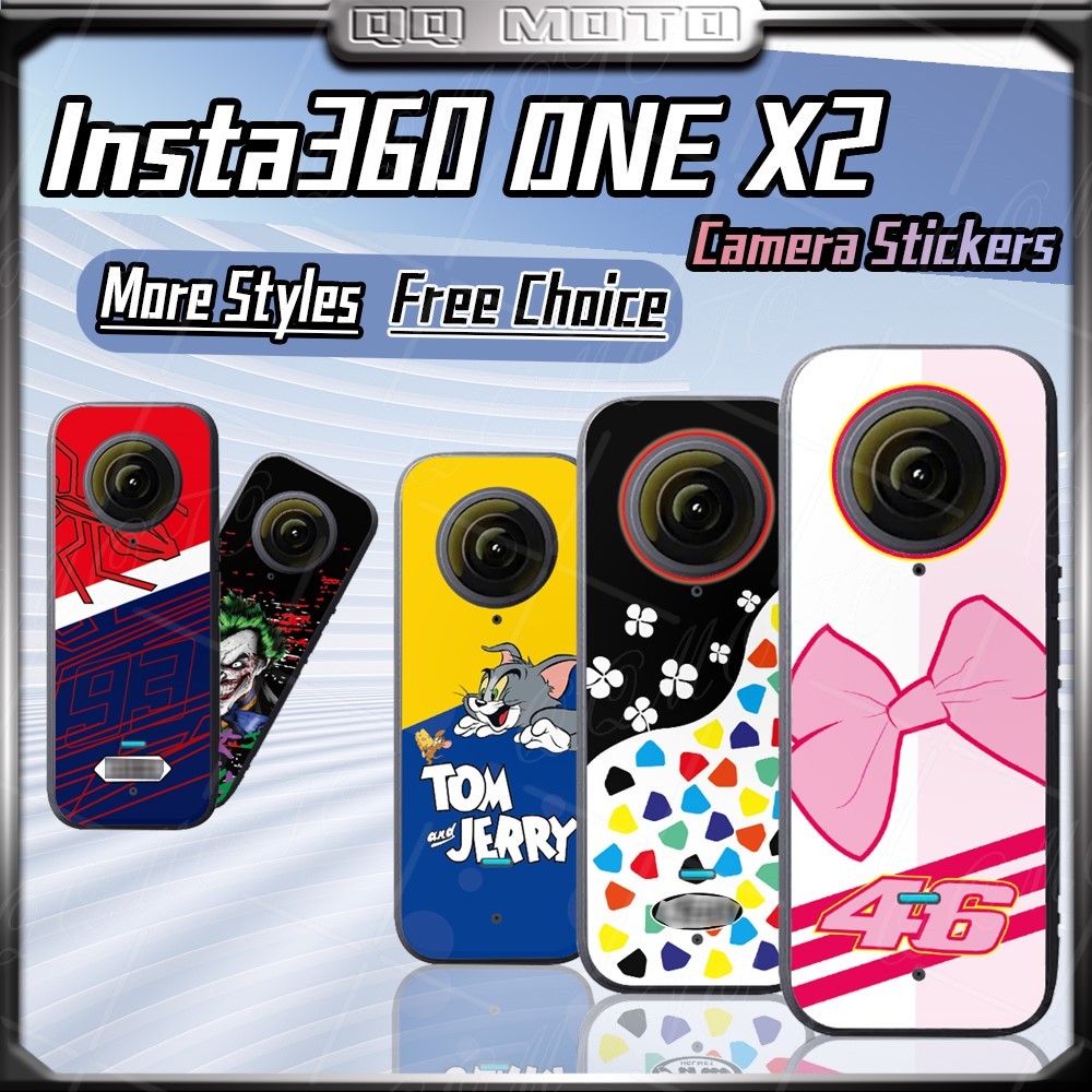 Yสำหรับ Insta360หนึ่ง X2 360 X2การกระทำของกล้องสติกเกอร์ฟิล์มป้องกันฝุ่นกันน้ำกันรอยขีดข่วนสติ๊กเกอร