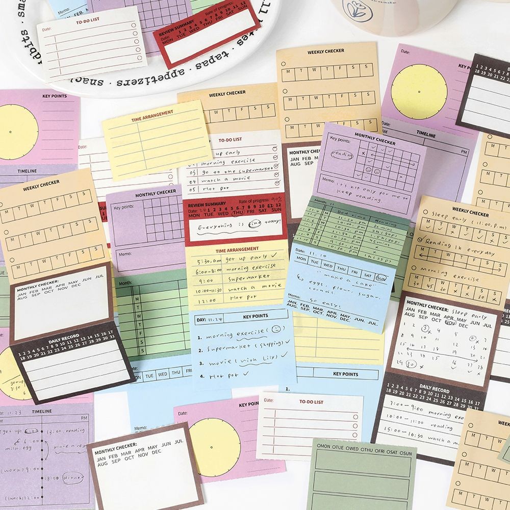 ไดลี่|80 แผ่น Writable Notepad Life Essay Tearable Note Simple ins Plan Memo List กระดาษคู่มือฐานตกแต่งหมายเหตุ