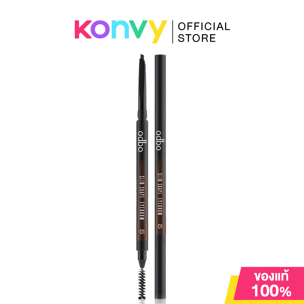 ODBO Slim Shape Eyebrow Auto Pencil 0.1g #OD703-01 Ash Brown โอดีบีโอ ดินสอเขียนคิ้วแบบแท่งหมุนระบบออโต้ล็อค.