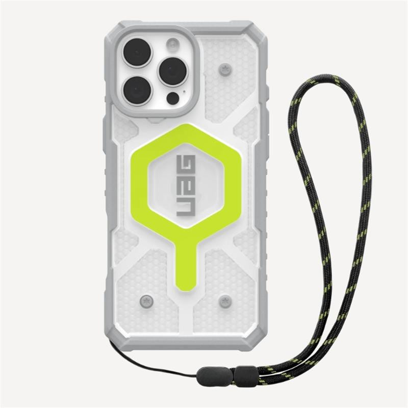 Iphone 16 Pro Max UAG Pathfinder แม่เหล็กใส Active Neon Case + เชือกเส้นเล็กนีออนสีดําสําหรับ iPhone 15 14 13 12 Pro Max 14/15/16 Plus