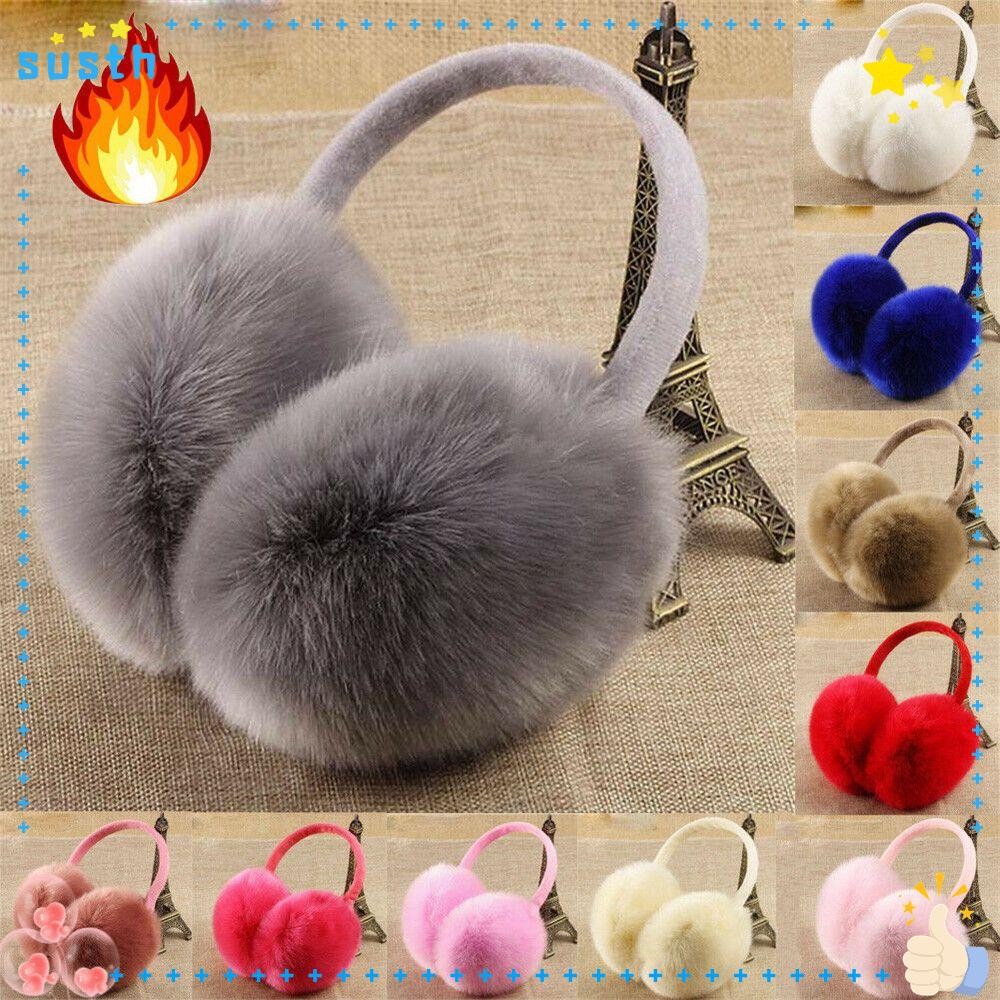 Susth Ear Muffs Soft Casual Women เครื่องอุ่นหูตุ๊กตา