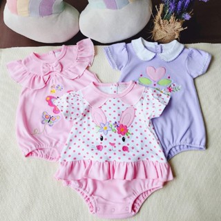 ชุดเด็กเเรกเกิด บอดี้สูทเด็กอ่อน ลายกระต่ายกับดอกไม้ สำหรับเ…