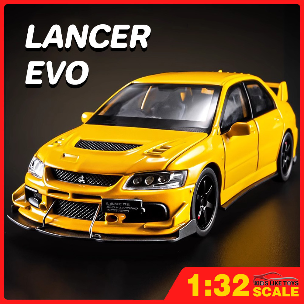 Klt 1:32 Mitsubishi Lancer Evolution IX Diecast รุ่นรถยนต์ของเล่นคอลเลกชันของขวัญสําหรับเด็กเด็กผู้หญิง