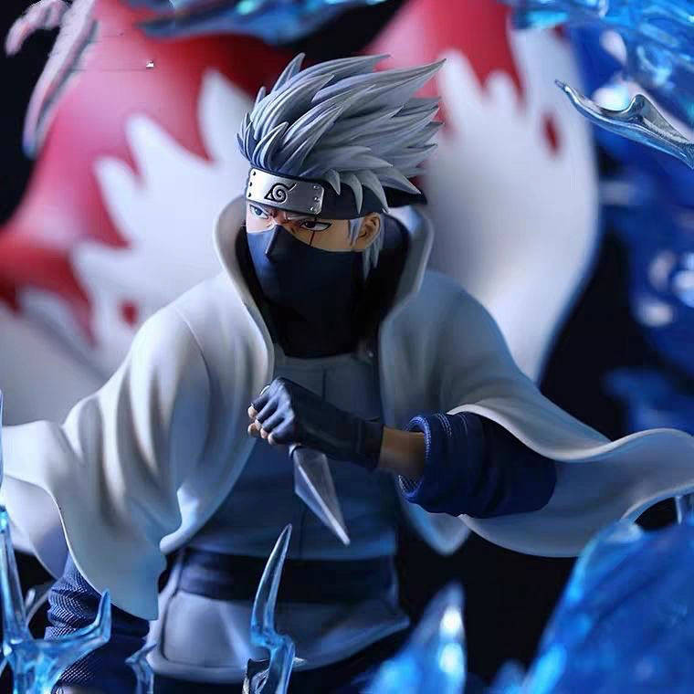【Ready Stock】 Fire Shadow CS Six-Generation Flag Wood Kakashi Garage Kit Model Doll Decoration Perip