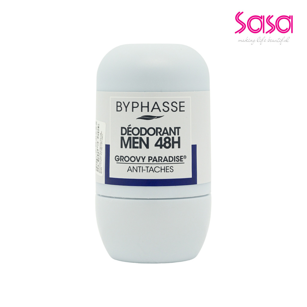 Byphasse 48H Men Deodorant Roll-On,Groovy Paradise 50ml