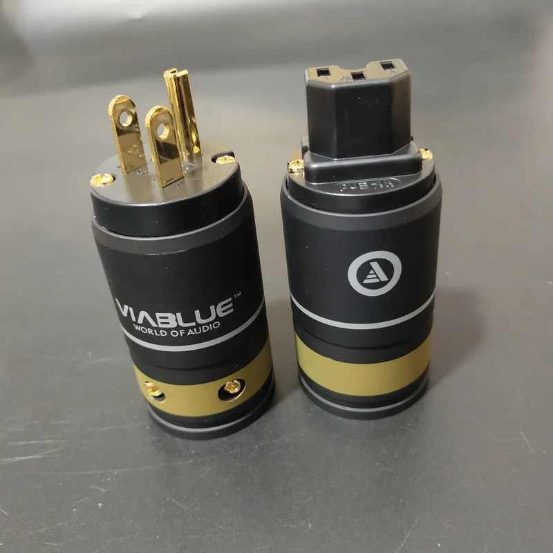 Hot push VIABLUE T6S เยอรมนี manufacture ชุบทอง EU/US ปลั๊กมาตรฐานไฮไฟเครื่องขยายเสียงเครื่องน้ําดี DIY สายไฟปลั๊ก