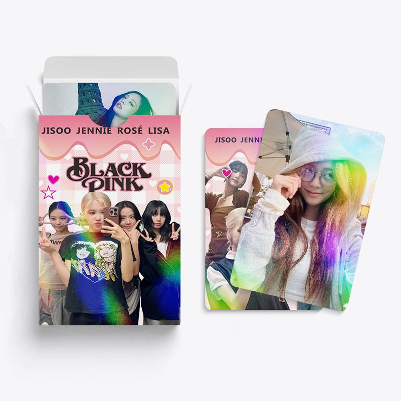 60 ชิ้น SEVENTEEN Photocards EN BP BT-S สองครั้งเลเซอร์โฮโลแกรม Lomo Card NJ LE SSERAFIM (G) I-DLE B