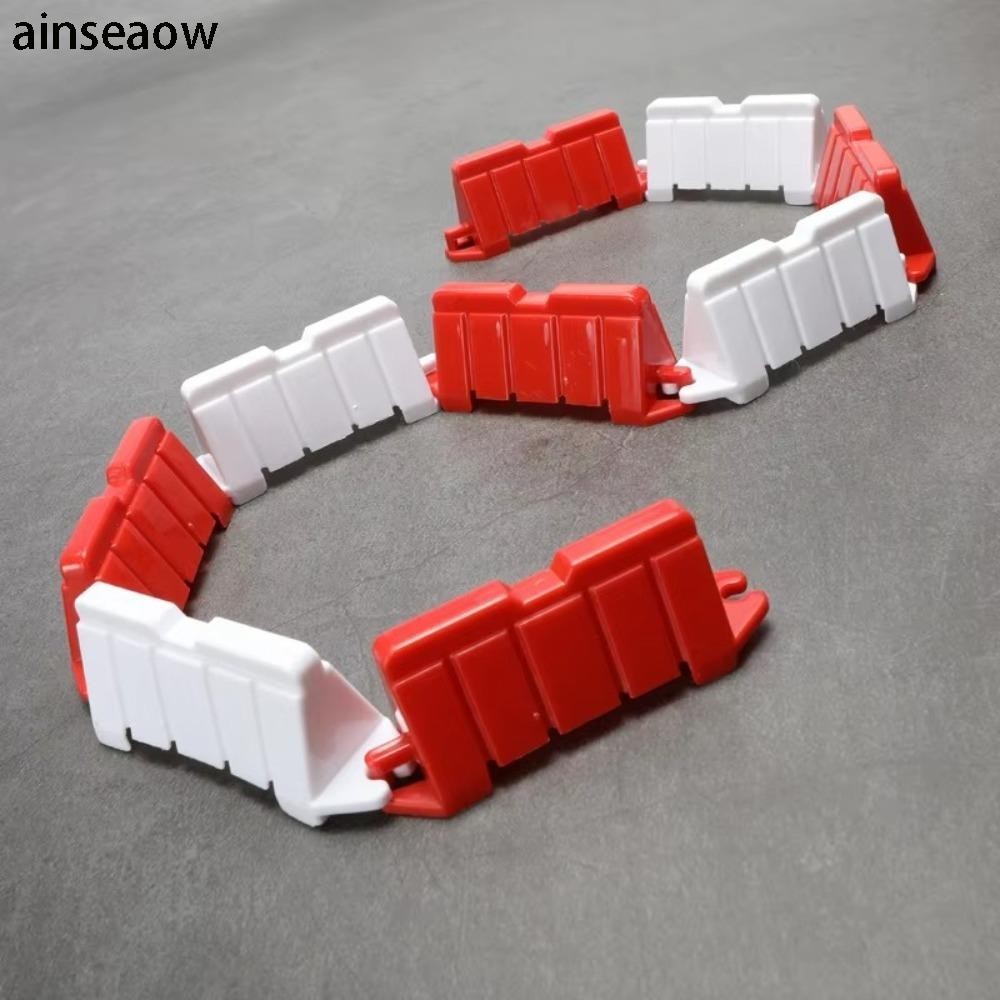 Ainseow 50 ชิ้น Highway Splicing Road Block, Mini อุปสรรคพลาสติกแผนที่ Barriers, Handmade RC ของเล่นอุปกรณ์เสริม RC Track Drift ฉากจราจร DIY สําหรับ 4WD รถ Racing