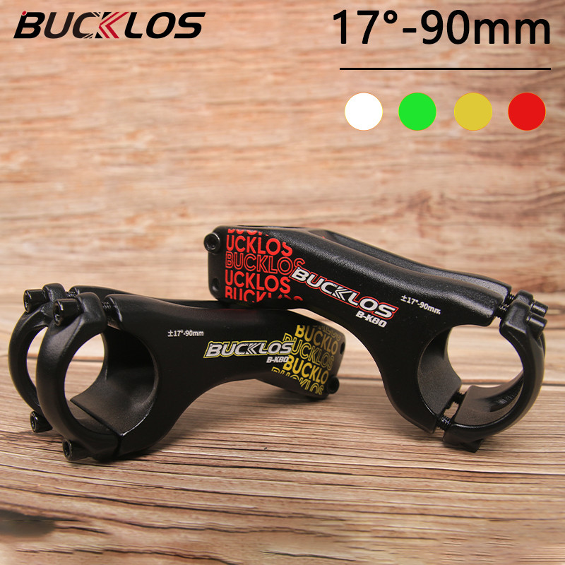 Bucklos คอจักรยาน -17 องศา MTB Stem สเต็มจักรยาน Ultralight RB Stem จักรยาน คอแฮนด์รถ พร้อมหมวกด้านบนขี่อะไหล่ 90 มม.