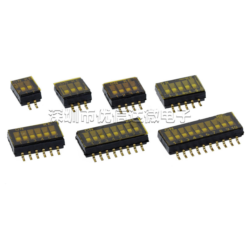 5 ชิ้น/ล็อตไต้หวัน KE Dial สวิทช์ 1.27 Pitch Patch 2 P/3 P/4 P/5/6/8/10 P หลัก DSHP01TSGER