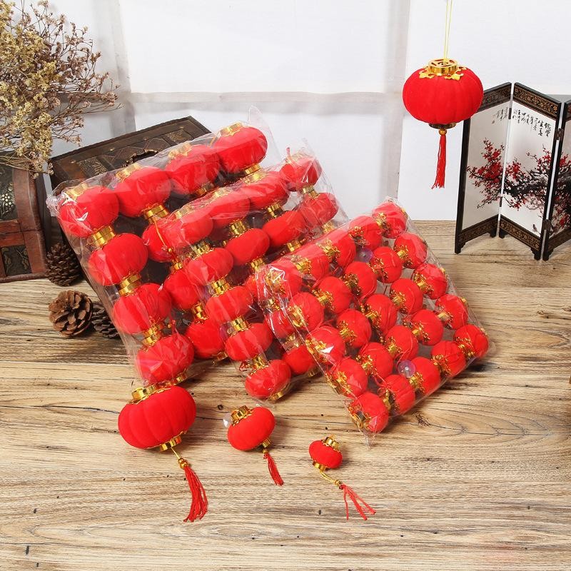 โคมแดงตรุษจีน จี้โคมสีแดง โคมเทศกาล ขนาดเล็ก สำหรับแขวนประดับตกแต่งบ้าน ต้นไม้ งานรื่นเริง - รูปที่ 7