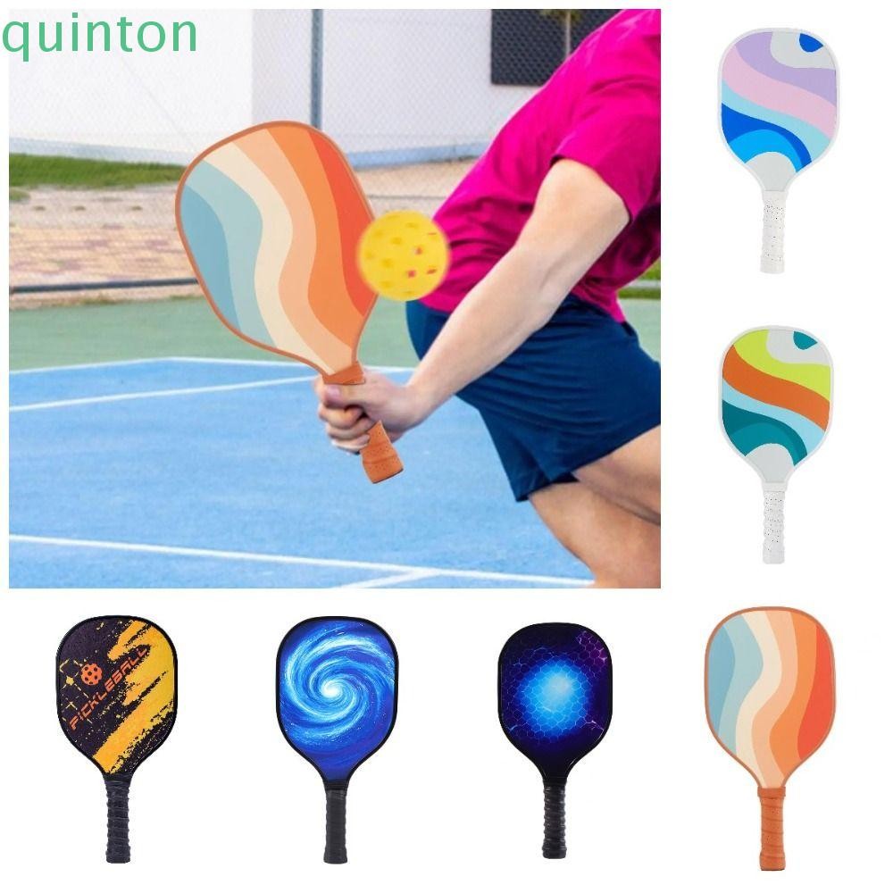 Quiton Pickleball Paddles, ไม้ลื่น Pickle Ball Racket ทนทานน้ําหนักเบาสีสันเดี่ยวแร็กเก็ต Pickleball อุปกรณ์การฝึกอบรมผู้ชาย
