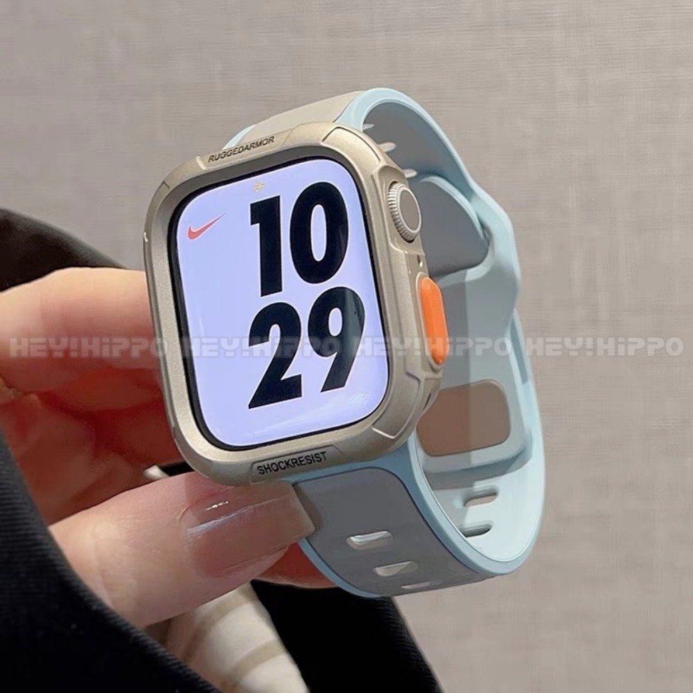 สาย dual tone ใหม่เหมาะสําหรับ smartwatch series 49/46/45/44/42/41/40/38 มม. Norman series เหมาะสําหรับ iwatch 10/9/8/7/5/4/SE/3/2