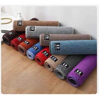 พรมเช็ดเท้า สไตล์มินิมอล มีกันลื่น 40x60 ซม. มีให้เลือก 7 สี