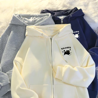 พร้อมส่ง SHINee11 S-3XL เสื้อฮู้ด พิมพ์แมวน่ารัก แขนยาว เกาหลี โอเวอร์ไซส์ ผู้หญิง