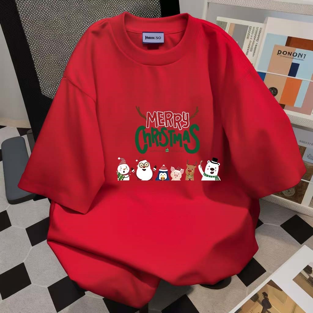 (จัดส่งตลอด 24 ชั่วโมง)Woo Right เสื้อลำลอง ส่งจากไทย เสื้อ เมอรี่คริสมาส merry chirtmas ล่าสุด เสื้อคู่แฟน