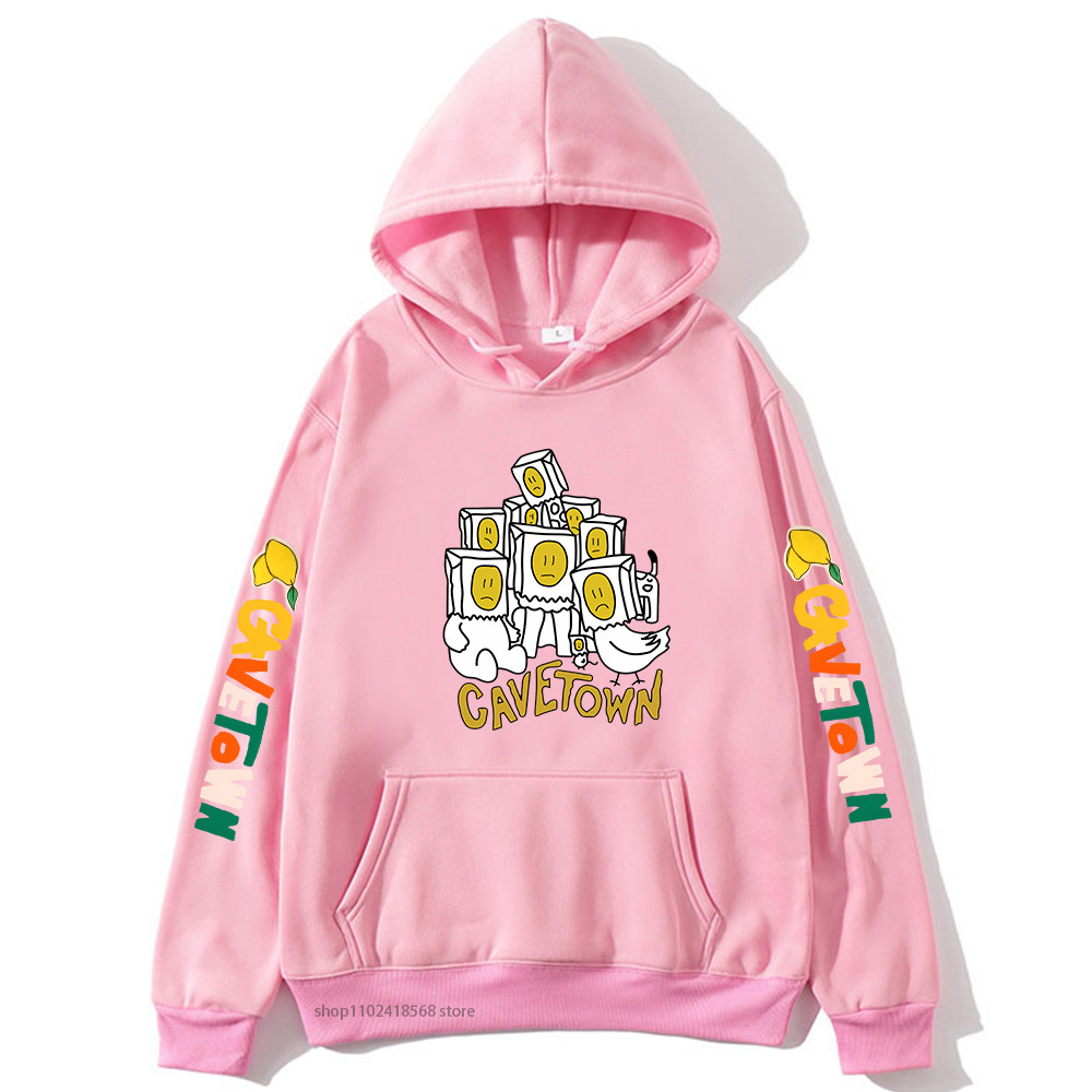 Lemon Cavetown Hoodies Kawaii การ์ตูนพิมพ์เสื้อบุรุษแขนยาว Hooded Pullovers เกาหลี