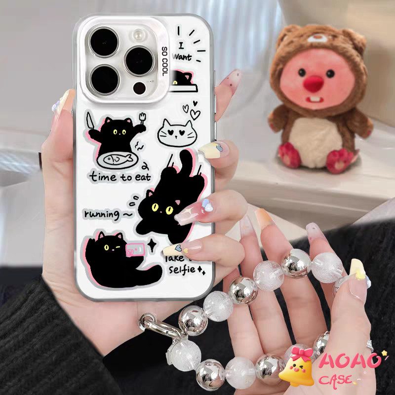 เคส Realme C51s C53 C51 C55 C67 C35 C25 C12 C17 C21 C30 C15 C11 C20 C33 7i C20A 5 5i Note 50 สร้อยข้อมือแมวตลกน่ารัก