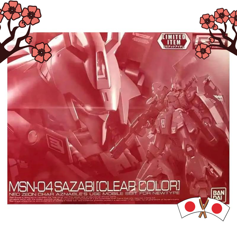 BANDAI RG 1/144 Sazabi [Clear Color] Plastic Model from "Mobile Suit Gundam: Char's Counterattack"