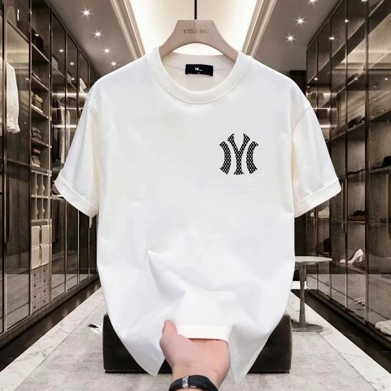 เสื้อยืดคอกลม เสื้อเชิ้ตผู้ชาย ใส่สบาย เสื้อยืดโอเวอร์ไซส์ ไม่หดตัว พิมพ์ลาย แฟชั่นสตรีท"Y" thumbnail 10