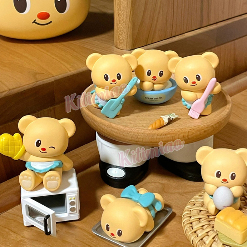 คิติเมี่ยว Butter Bear เนยหมีเบเกอรี่โทหัวหมีน่ารักกล่องตาบอดมินิรูปเครื่องประดับ - รูปที่ 2