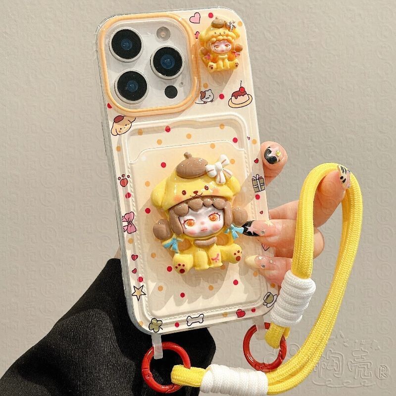 [สุนัขพุดดิ้งน่ารัก] เคสโทรศัพท์ Apple 16 Pro Max iPhone 15/14 Pro ตุ๊กตาสาว ปกป้องเต็มรูปแบบ เคสไอโฟน เคสไอโฟน 13 เคสไอโฟน15 เคสไอโฟน 16 pro max