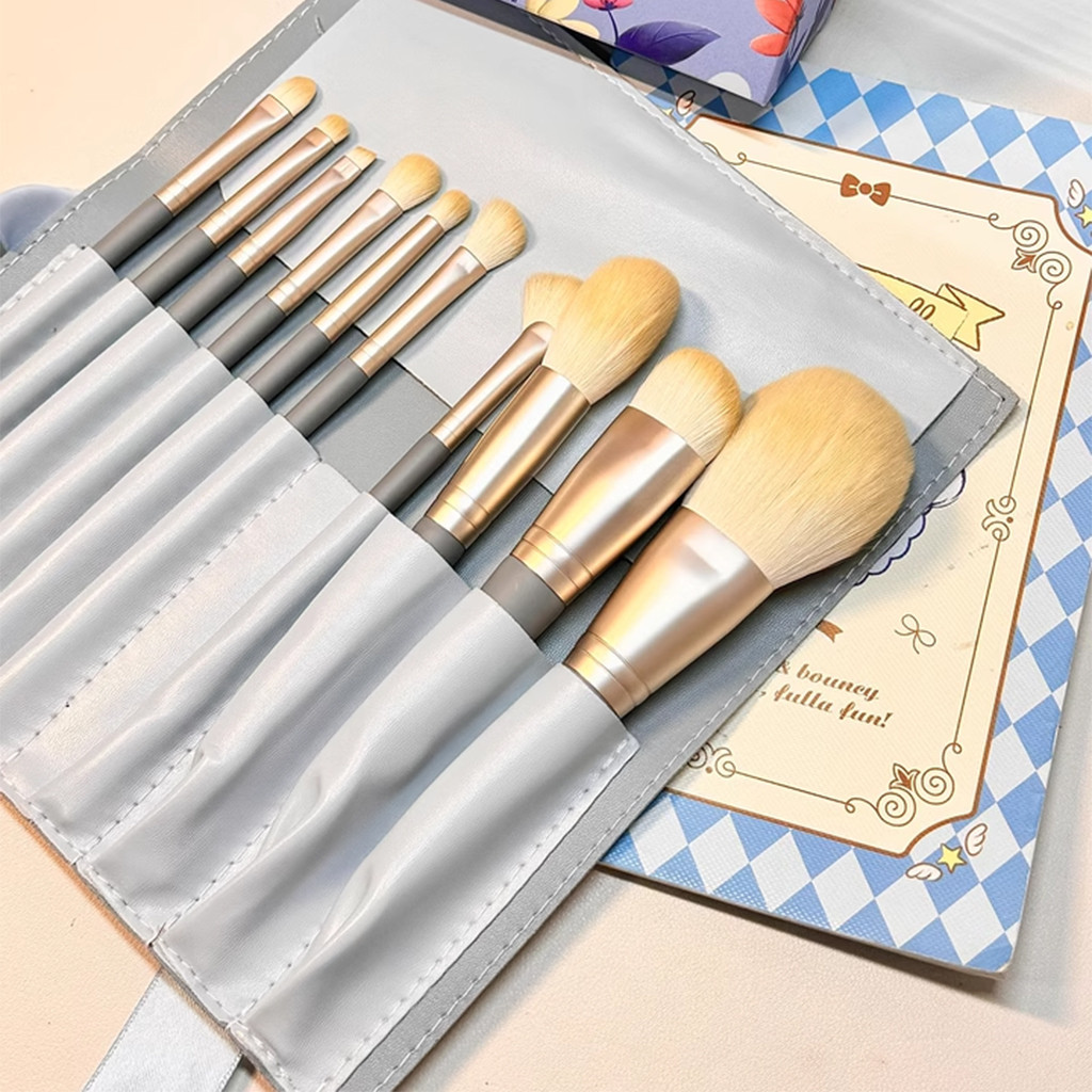 ชุดแปรงแต่งหน้า 10 ชิ้น พร้อมกระเป๋าจัดเก็บ แปรงขนนุ่ม เหมาะกับเครื่องสำอางต่างๆ แปรงรองพื้น แปรงอายแชโดว์ แปรงแต่งหน้า - รูปที่ 7