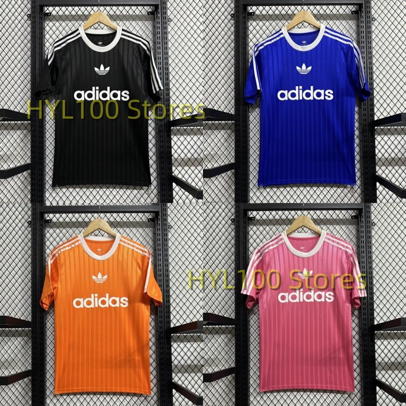25-26 อดี เสื้อเจอร์ซีย์ เสื้อฟุตบอลแขนสั้น สีแดง /ส้ม /ชมพู /ดํา /น้ําเงิน