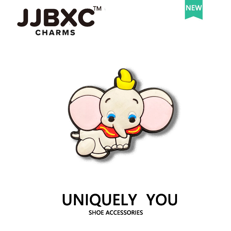 หัวเข็มขัดสำหรับรองเท้า CHARM จาก JJBXC สติกเกอร์ตกแต่งรองเท้าดุมโบ และอุปกรณ์ทำเองเพื่อความสวยงามของรองเท้า