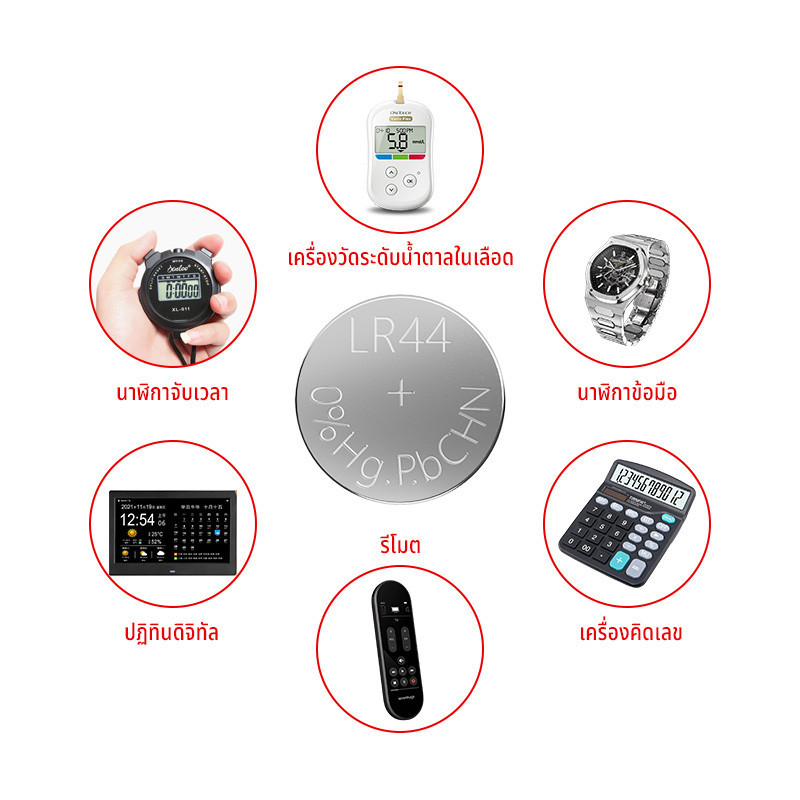 Yonii แบตเตอรี่เซลล์แบบเหรียญ1.5V，  LR44/AG13/L1154และLR41/AG3/192/392AและLR1130/AG10/189/389A（10PCS）