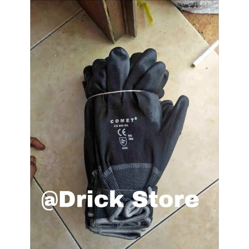 [ Gress ] ถุงมือนิรภัย Comet สีดําอเนกประสงค์เหมาะสําหรับทุกการทํางาน