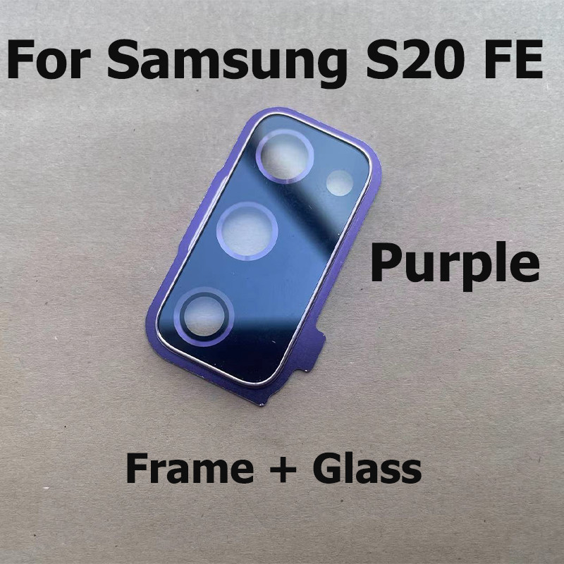 เลนส์กล้องด้านหลัง + กรอบโลหะเต็มสําหรับ Samsung Galaxy S20 FE อะไหล่ทดแทน - รูปที่ 4