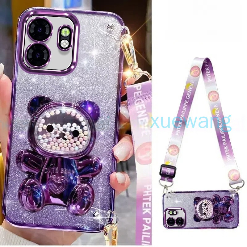 เคส  infinix Smart 10 9 X6532 Hot 50i 4G X6531 Hot 50 Pro Plus 5G ข้อมือยาวเชือกเส้นเล็กสไตล์ลูกปัดท