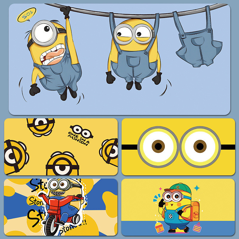Little Yellow Man แผ่นรองเมาส์คีย์บอร์ด ขนาดใหญ่ หนา กันลื่น ทนทาน สําหรับเกม สํานักงาน นักเรียน