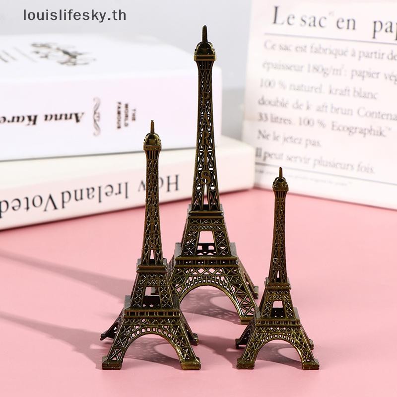 Llth Retro Paris Eiffel Tower รุ่นหน้าแรกโต๊ะ Bronze โลหะรูปปั้นFigurine Decor HOT