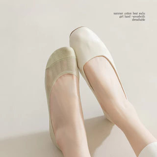 ถุงเท้าผู้หญิง QFVAN กันเหงื่อกันกลิ่น ระบายอากาศได้ดี ทำจากผ้าฝ้าย รองพื้นไม่ลื่นและใส่สบาย