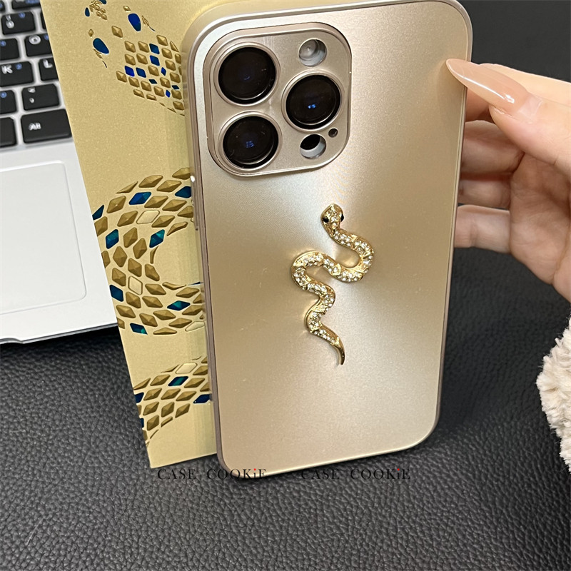 2025 Snake Zodiac Aurora Glitter สําหรับ iPhone 16 Pro Max 15 14 13 Pro 12 11 ปีงู Limited Edition เพชร Sparkle หรูหราฝาครอบป้องกัน