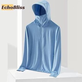 EchoBliss Summer Outdoor UPF50+ เสื้อแจ็คเก็ตมีฮู้ดกันแดดน้ําหนักเบาระบายอากาศได้